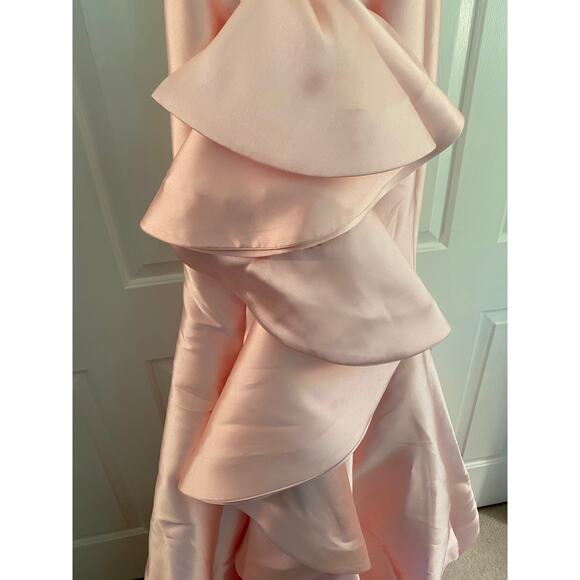 Lucci Lu 8232, Blush Trumpet Gown w/ Crystal Illusion & Ruffle Back, 2 - Picture 8 of 8